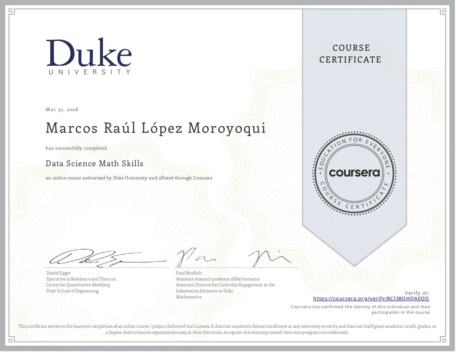 Data Science Math Skills